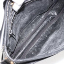 LOEWE Anagram Shoulder Bag Leather Black Gold Auth 190574-11