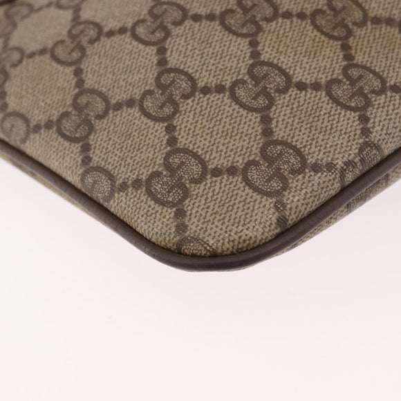 GUCCI GG Supreme Shoulder Bag PVC Beige Gold 904 02 Auth 190576