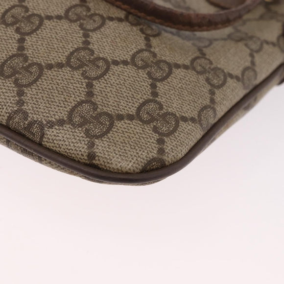 GUCCI GG Supreme Shoulder Bag PVC Beige Gold 904 02 Auth 190576