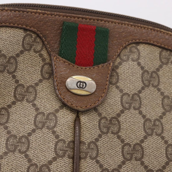 GUCCI GG Supreme Shoulder Bag PVC Beige Gold 904 02 Auth 190576