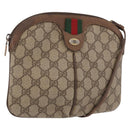 GUCCI GG Supreme Shoulder Bag PVC Beige Gold 904 02 Auth 190576-1
