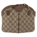 GUCCI GG Supreme Shoulder Bag PVC Beige Gold 904 02 Auth 190576-2
