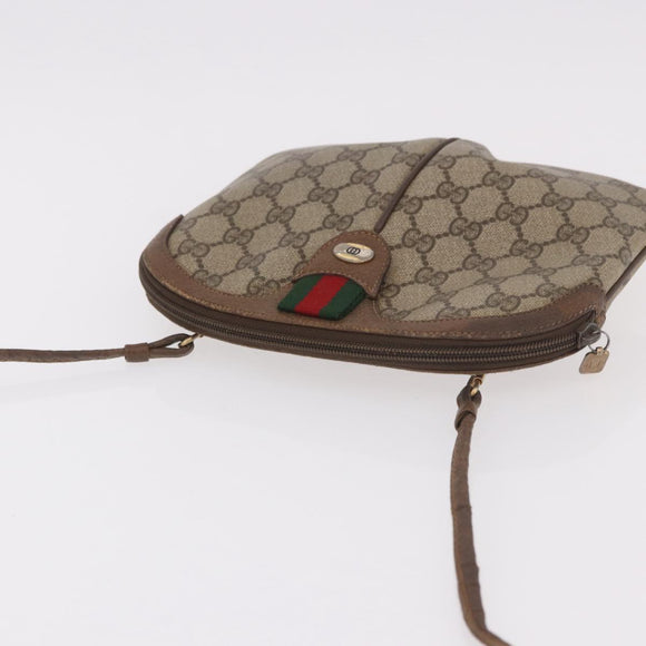 GUCCI GG Supreme Shoulder Bag PVC Beige Gold 904 02 Auth 190576