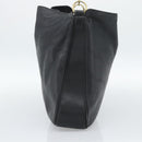 GUCCI Bamboo Hand Bag Leather Black Gold 001 1908 Auth 190578-4