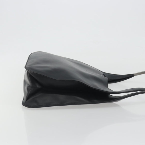 GUCCI Shoulder Bag Leather Black Silver 001 3162 Auth 190579