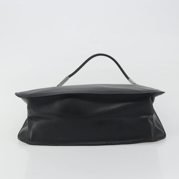 GUCCI Shoulder Bag Leather Black Silver 001 3162 Auth 190579