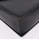 VALENTINO Hand Bag Leather Black Gold Auth 190581-10