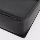 VALENTINO Hand Bag Leather Black Gold Auth 190581-14