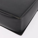 VALENTINO Hand Bag Leather Black Gold Auth 190581-16