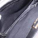 VALENTINO Hand Bag Leather Black Gold Auth 190581-12
