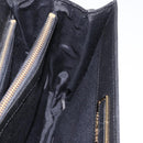 VALENTINO Hand Bag Leather Black Gold Auth 190581-19