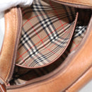 Burberrys Shoulder Bag Leather Brown Gold Auth 190582-19