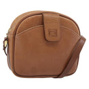 Burberrys Shoulder Bag Leather Brown Gold Auth 190582-1