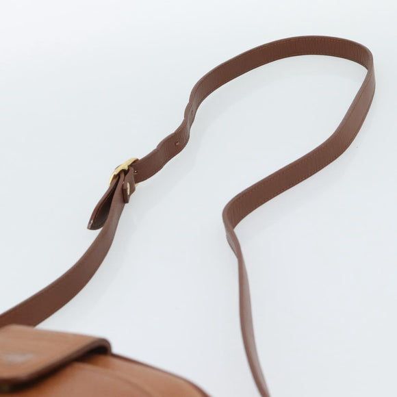 Burberrys Shoulder Bag Leather Brown Gold Auth 190582