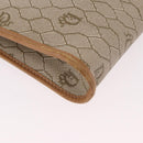 Christian Dior Honeycomb Canvas Chain Shoulder Bag PVC Beige Gold Auth 190583-15