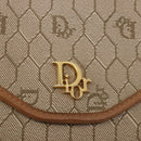 Christian Dior Honeycomb Canvas Chain Shoulder Bag PVC Beige Gold Auth 190583-17