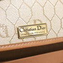 Christian Dior Honeycomb Canvas Chain Shoulder Bag PVC Beige Gold Auth 190583-11