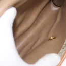 Christian Dior Honeycomb Canvas Chain Shoulder Bag PVC Beige Gold Auth 190583-12