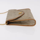 Christian Dior Honeycomb Canvas Chain Shoulder Bag PVC Beige Gold Auth 190583-4