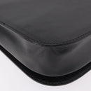 SAINT LAURENT Hand Bag Leather Black Gold Auth 190584-15