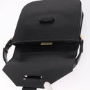 SAINT LAURENT Hand Bag Leather Black Gold Auth 190584-18