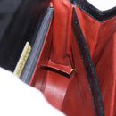 SAINT LAURENT Hand Bag Leather Black Gold Auth 190584-23