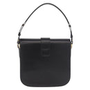 SAINT LAURENT Hand Bag Leather Black Gold Auth 190584-2