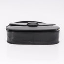 SAINT LAURENT Hand Bag Leather Black Gold Auth 190584-5