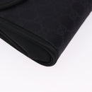 GUCCI GG Hand Bag Nylon Black Gold Auth 190585-10