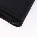 GUCCI GG Hand Bag Nylon Black Gold Auth 190585-12