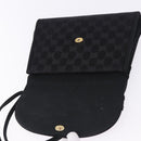 GUCCI GG Hand Bag Nylon Black Gold Auth 190585-15