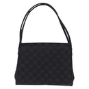 GUCCI GG Hand Bag Nylon Black Gold Auth 190585-3