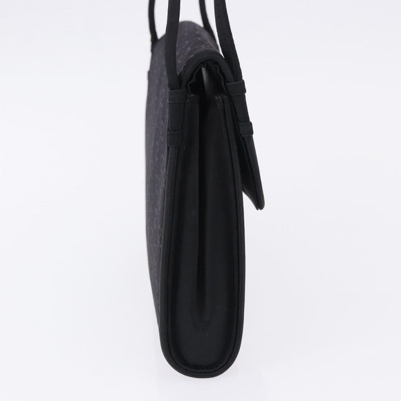 GUCCI GG Hand Bag Nylon Black Gold Auth 190585