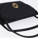 GUCCI GG Hand Bag Nylon Black Gold Auth 190585-6
