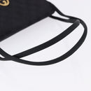 GUCCI GG Hand Bag Nylon Black Gold Auth 190585-7