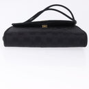 GUCCI GG Hand Bag Nylon Black Gold Auth 190585-9