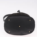 GUCCI Bamboo Hand Bag Suede 2way Black Gold 001 3754 Auth 190587-11