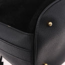 GUCCI Bamboo Hand Bag Suede 2way Black Gold 001 3754 Auth 190587-14