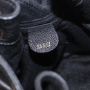 GUCCI Bamboo Hand Bag Suede 2way Black Gold 001 3754 Auth 190587-18