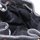 GUCCI Bamboo Hand Bag Suede 2way Black Gold 001 3754 Auth 190587-20