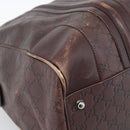 GUCCI Guccissima GG Canvas Boston Bag Leather Bordeaux Silver 146204 Auth 190589-11