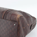 GUCCI Guccissima GG Canvas Boston Bag Leather Bordeaux Silver 146204 Auth 190589-12