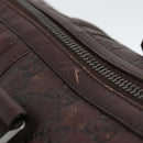 GUCCI Guccissima GG Canvas Boston Bag Leather Bordeaux Silver 146204 Auth 190589-19