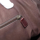 GUCCI Guccissima GG Canvas Boston Bag Leather Bordeaux Silver 146204 Auth 190589-24