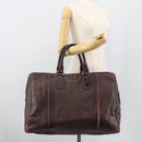 GUCCI Guccissima GG Canvas Boston Bag Leather Bordeaux Silver 146204 Auth 190589-27