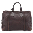 GUCCI Guccissima GG Canvas Boston Bag Leather Bordeaux Silver 146204 Auth 190589-3