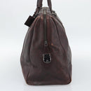 GUCCI Guccissima GG Canvas Boston Bag Leather Bordeaux Silver 146204 Auth 190589-5