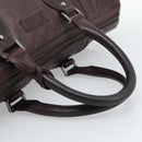 GUCCI Guccissima GG Canvas Boston Bag Leather Bordeaux Silver 146204 Auth 190589-7