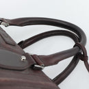 GUCCI Guccissima GG Canvas Boston Bag Leather Bordeaux Silver 146204 Auth 190589-8