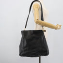 GUCCI Bamboo Hand Bag Leather 2way Black Gold 001 0166 Auth 190590-24